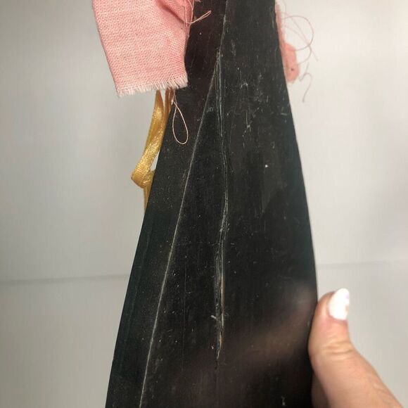 vintage hand made folk art wooden cut out halloween black cat decoration 15.5 in - Picture 5 of 9